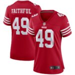 Faithful 49 San Francisco 49ers  Women's Player Game Jersey - Scarlet