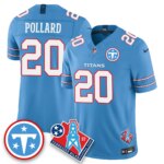 Tony Pollard #20 Tennessee Titans Vapor F.U.S.E. Limited Jersey -  Light Blue