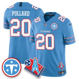 Tony Pollard #20 Tennessee Titans Vapor F.U.S.E. Limited Jersey -  Light Blue