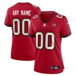Custom Tampa Bay Buccaneers Women's 50th Season Game Jersey - Red