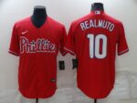 Men's  Philadelphia Phillies #10 J.T. Realmuto Red Replica Alternate Cool Base Jersey