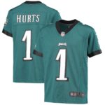 Jalen Hurts Philadelphia Eagles  Youth Game Jersey - Midnight Green