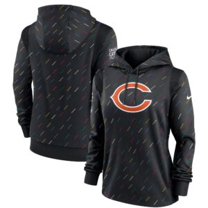 Women's Anthracite Chicago Bears 2021 Crucial Catch - Therma Pullover Hoodie