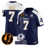 Trevon Diggs # 7 Dallas Cowboys Vapor Limited Gold Jersey - John Madden Patch - All Stitched