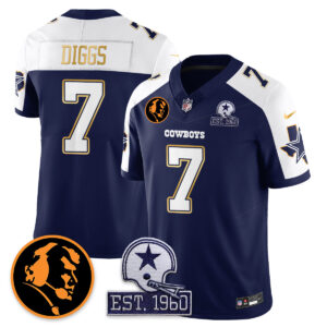 Trevon Diggs # 7 Dallas Cowboys Vapor Limited Gold Jersey - John Madden Patch - All Stitched