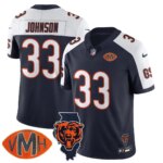 Jaylon Johnson #33 Chicago Bears CHI Honor Virginia Halas McCaskey Jersey - All Stitched