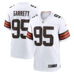 Men's Myles Garrett #95 White Cleveland Browns Away Game Jersey