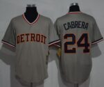Detroit Tigers #24 Miguel Cabrera Grey Cooperstown Throwback Stitched Jersey