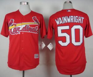 St. Louis Cardinals #50 Adam Wainwright Red Cool Base Stitched Jersey