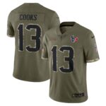 Brandin Cooks Houston Texans  2022 Salute To Service Limited Jersey - Olive