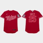 Byron Buxton Nickname Twins 2021 Players Weekend Buck Red Men's Jersey