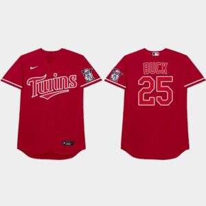 Byron Buxton Nickname Twins 2021 Players Weekend Buck Red Men's Jersey