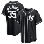 Cody Bellinger #35 New York Mets Fashion Replica Black Out Jersey - Black