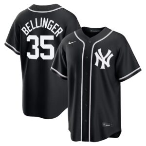 Cody Bellinger #35 New York Mets Fashion Replica Black Out Jersey - Black