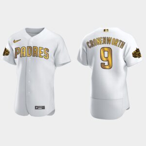 Men's San Diego Padres #9 Jake Cronenworth 2022 All-Star Game Flex Base Jersey - White Gold