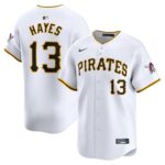 Men's Pittsburgh Pirates #13 N Hayes  White Home Limited Player Jersey