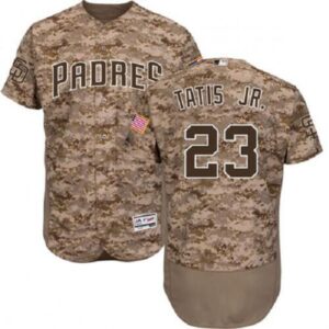 Men's San Diego Padres #23 Fernando Tatis Jr. Coffee Camo Jersey