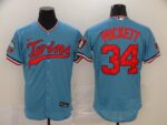 Men's Minnesota Twins #34 Kirby Puckett Light Blue Stitched Flex Base  Jersey
