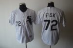 Chicago White Sox #72 Carlton Fisk Stitched White Jersey