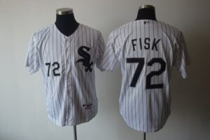Chicago White Sox #72 Carlton Fisk Stitched White Jersey