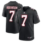 Bijan Robinson Atlanta Falcons 2023 Draft First Round Pick Throwback Game Jersey - Black