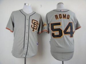 San Francisco Giants #54 Sergio Romo Grey Cool Base Road 2 Stitched Jersey