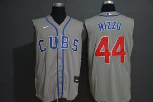 Men's Chicago Cubs #44 Anthony Rizzo Grey 2020 Cool and Refreshing Sleeveless Fan Stitched  Jersey