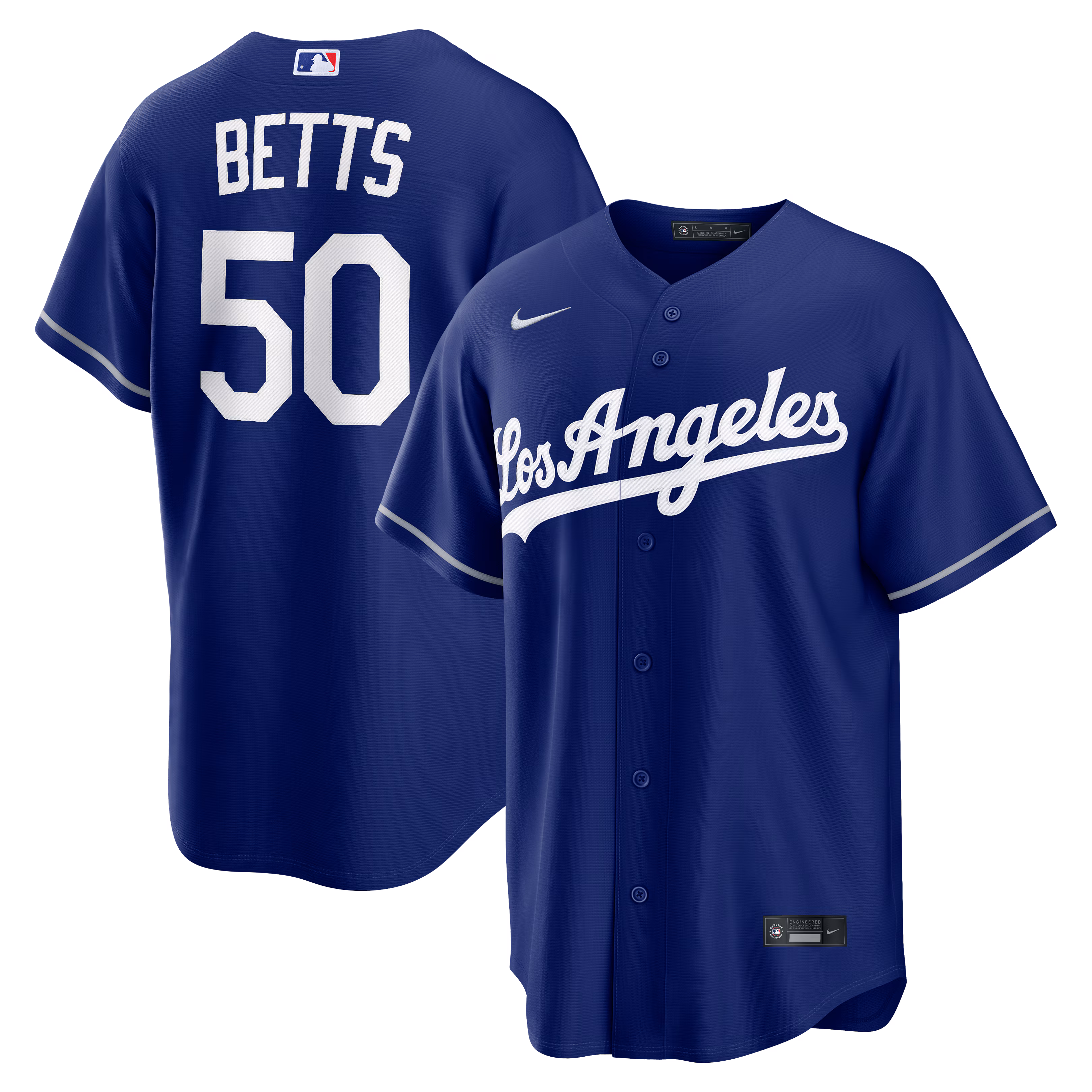 Los Angeles Dodgers Mookie Betts #50 Royal Alternate Replica Jersey