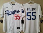 Men's  Los Angeles Dodgers #55 Albert Pujols White Cool Base Alternate Jersey