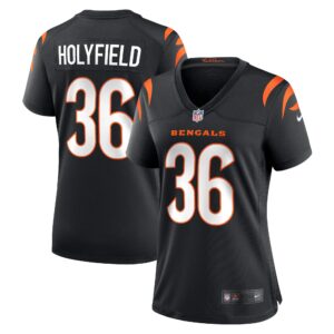 Elijah Holyfield Cincinnati Bengals  Women's Game Player Jersey - Black
