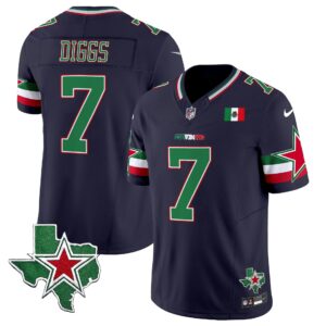 Trevon Diggs # 7 2025 Dallas Cowboys Mexico Vapor Limited Jersey - All Stitched