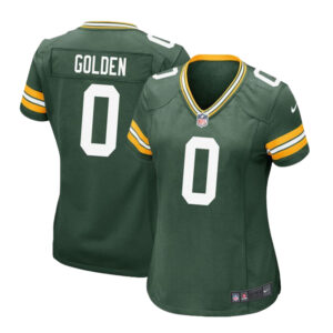 Womens Matthew Golden #0 Green Bay Packers 2025 Draft First Round Pick Game Jersey-Green