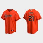 Men's Baltimore Orioles #21 Austin Hays Orange Alternate Jersey