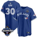 Alejandro Kirk #30 Toronto Blue Jays 2025 American League Champions Jersey Stitched Royal