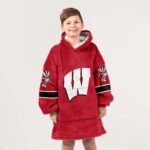 Kid #1 Wisconsin Football Unisex Blanket Hoodie