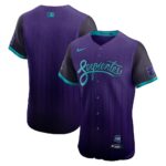 Men's Arizona Diamondbacks  2025 City Connect Elite Purple Jersey With Sponsor Patch