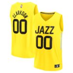 Clarkson Utah Jazz  Youth Fast Break Player Jersey - Icon Edition - Yellow
