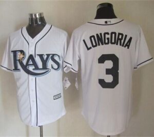 Tampa Bay Rays #3 Evan Longoria White New Cool Base Stitched Jersey