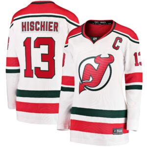 Nico Hischier New Jersey Devils Women's 2022/23 Heritage Premier Breakaway Jersey - White