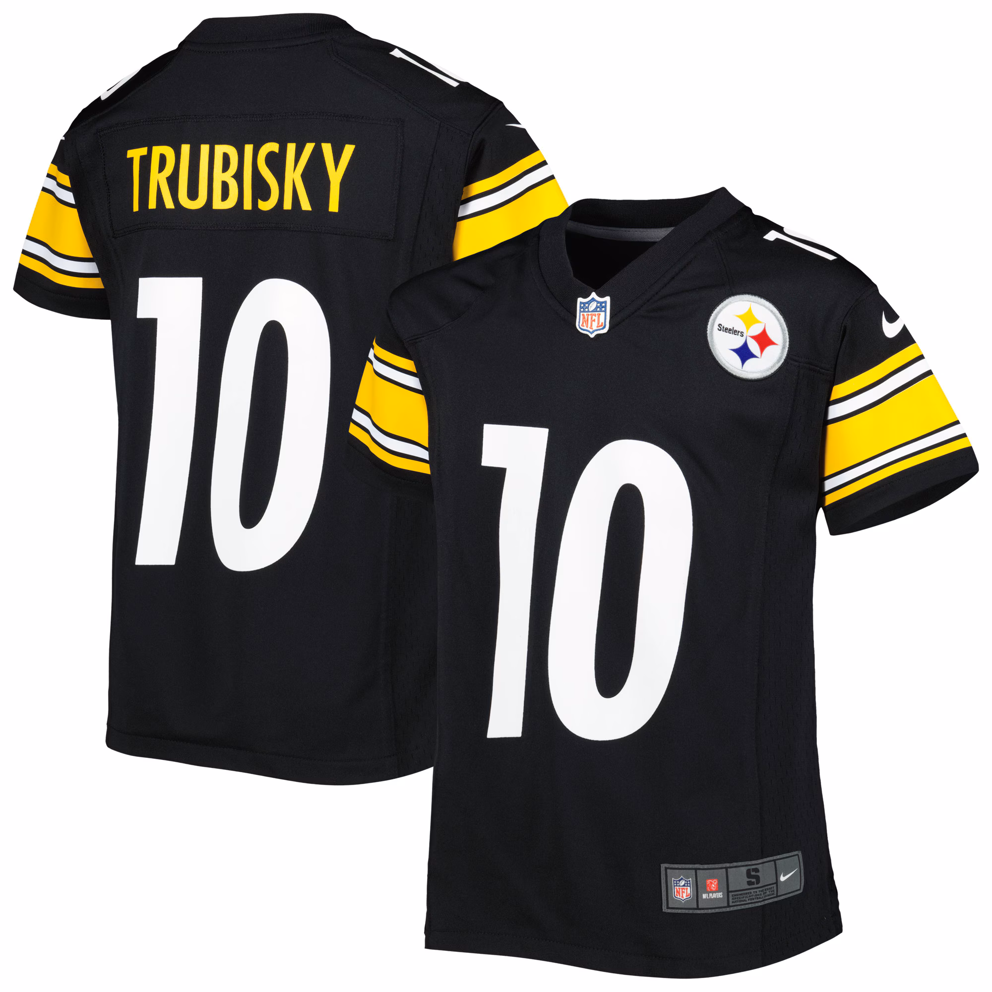Mitchell Trubisky Pittsburgh Steelers Youth Game Jersey - Black