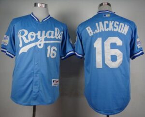 Kansas City Royals #16 Bo Jackson Light Blue 1985 Turn Back The Clock Stitched Jersey