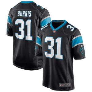 Juston Burris Carolina Panthers  Game Jersey - Black