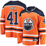 Mike Smith Edmonton Oilers Breakaway Team Color Player Jersey - Orange