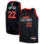 Youth Miami Heat Jimmy Butler  Black 2023/24 Swingman Replica Jersey - City Edition