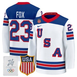 Adam Fox #23 2026 USA Olympic Premium Hockey Jersey -White