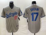 Men's Los Angeles Dodgers #17  Grey Shohei Ohtani Jersey