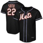 Youth New York Mets Juan Soto #22 Black Fashion Replica Player Jersey