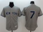 New York Yankees #7 Mickey Mantle Grey Flexbase Collection Stitched Jersey