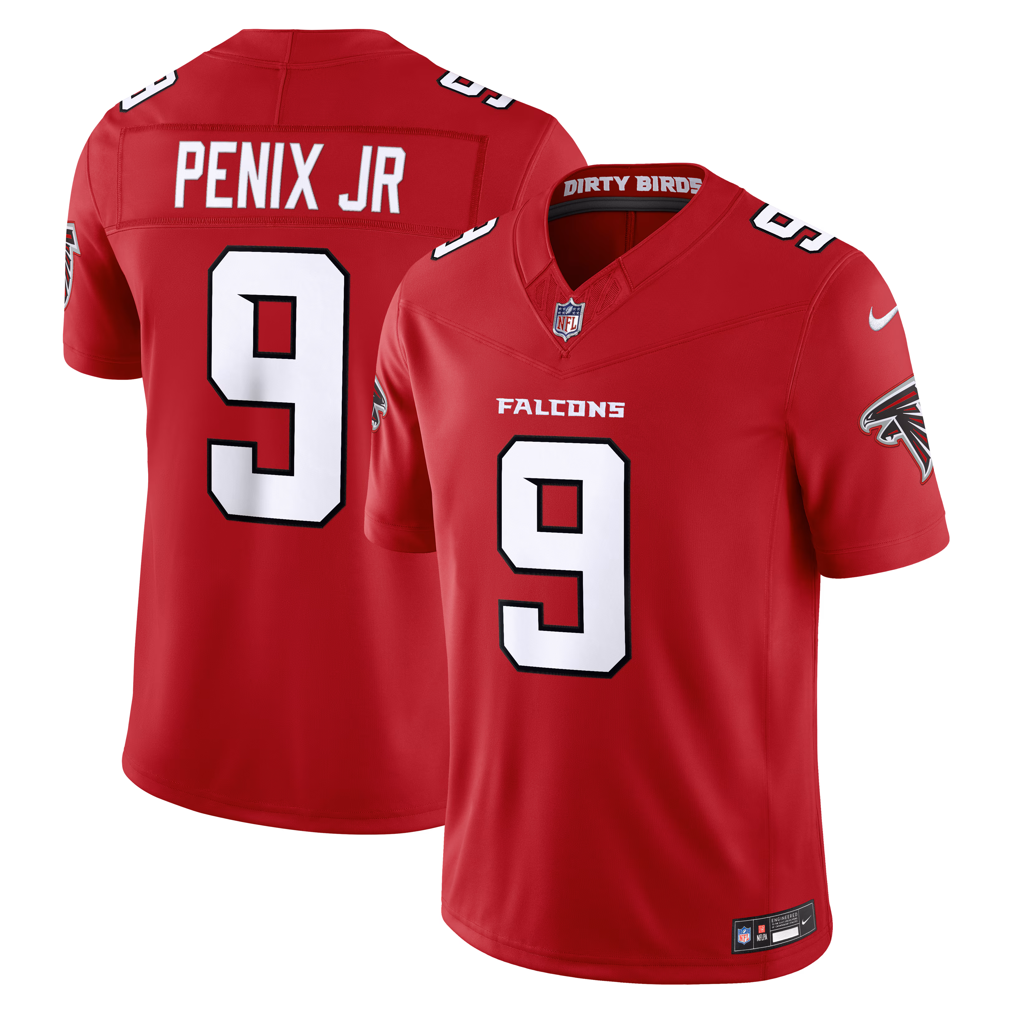 Atlanta Falcons Michael Penix Jr. #9 Red Vapor F.U.S.E. Sewn Down Limited Jersey