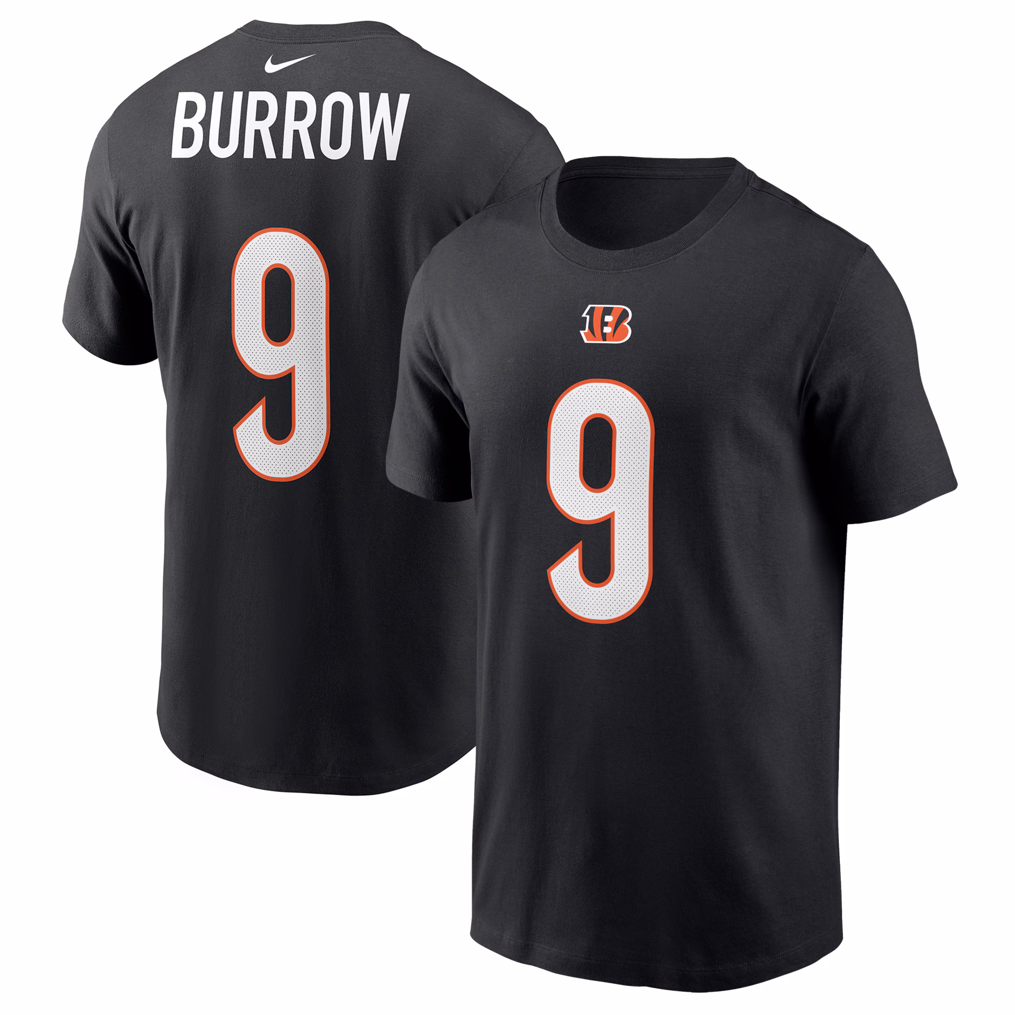 Men's Joe Burrow Black Cincinnati Bengals Player Name & Number T-Shirt